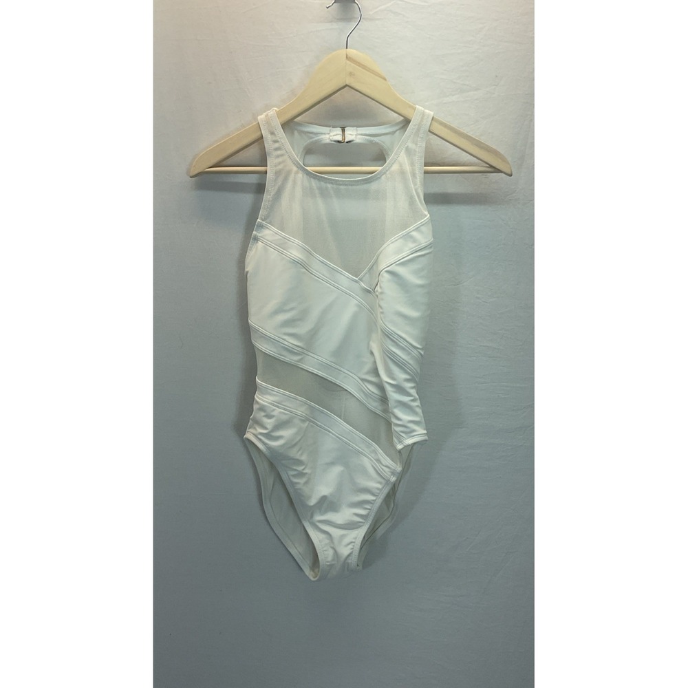 ANNE COLE one piece swimsuit size 10‎ mesh and diagonal rushing Resort Beach